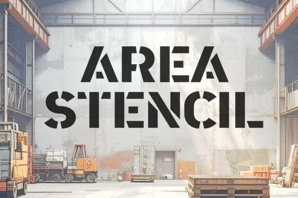 Area Stencil: A Bold Display Font for Confident Digital Branding