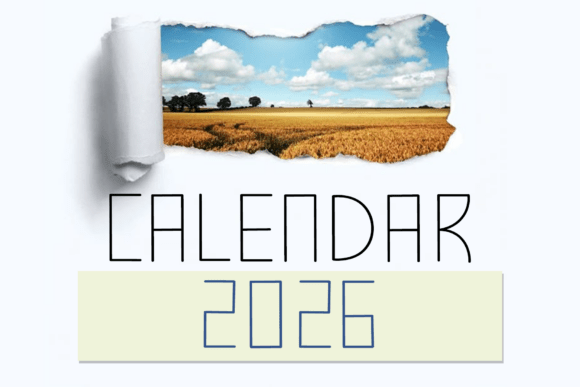 Calendar 2026: A Sleek Display Font for Handmade Labels & Printables