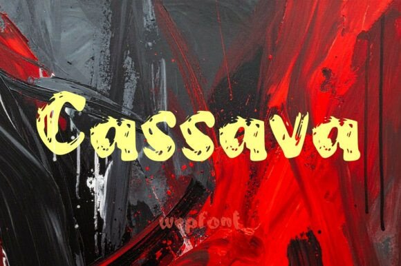 Cassava: A Bold Display Font for Handmade Labels & Printables