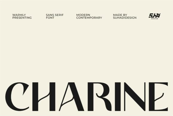 Charine: A Contemporary Display Typeface for Digital Elegance