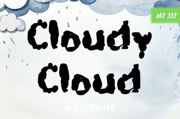 Cloudy Cloud: A Whimsical Display Font for Handmade Creators