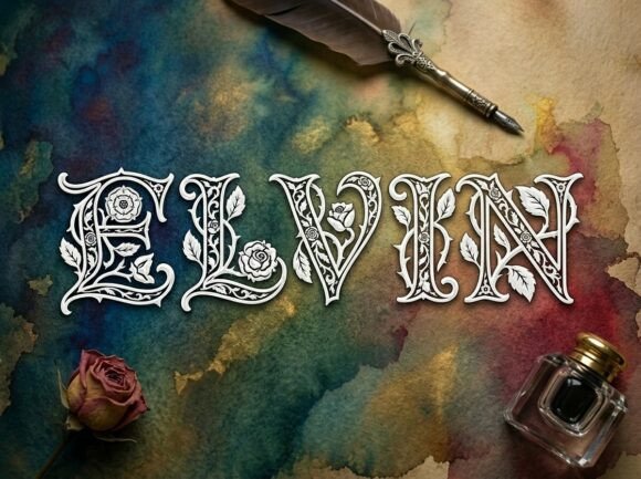 Elvin: A Display Font That Makes Your Handmade Goods Shine