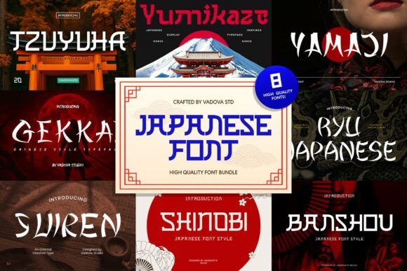 Japanese Bundle: A Display Font That Feels Like Ink on Washi Paper