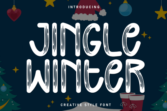 Jingle Winter: A Rustic Holiday Display Typeface for Makers