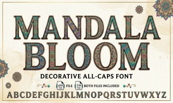 Mandala Bloom: A Display Font That Elevates Brand Voice
