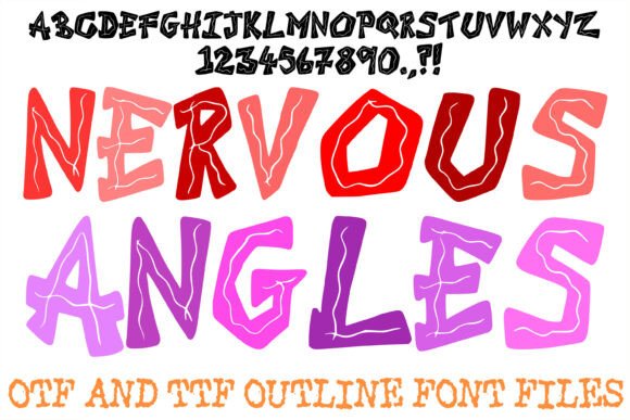 Nervous Angles Font: Bold, Craft-Ready Display Type for Makers