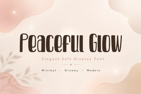 Peaceful Glow: A Display Font That Elevates Your Brand