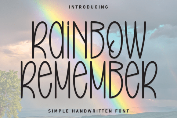 Rainbow Remember: A Clean Display Font for Small Business Branding