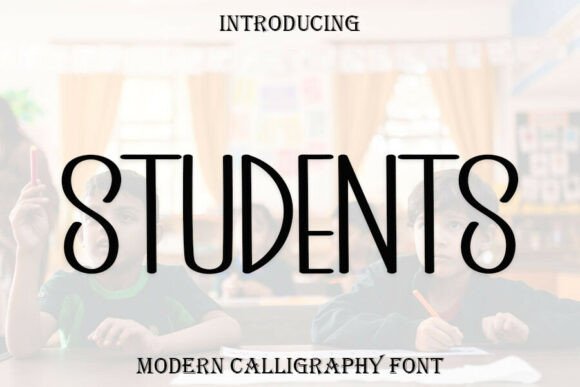 Students Font: A Tall, Elegant Display Typeface for Handmade Creators