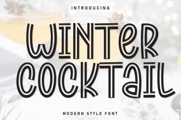 Winter Cocktail: A Display Font That Elevates Festive Campaigns